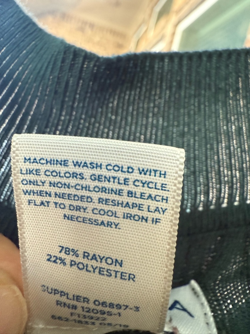 Arizona Jean Company Dark Green Ribbed Half-Zip Sweater - Picture 5 of 5
